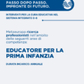 Selezione di professionisti per interventi educativi – Progetto “Passo dopo passo. Impronte per il futuro”